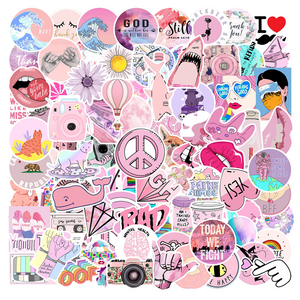 In stock die cut lovely VSCO adhesive laptop pvc girl stickers