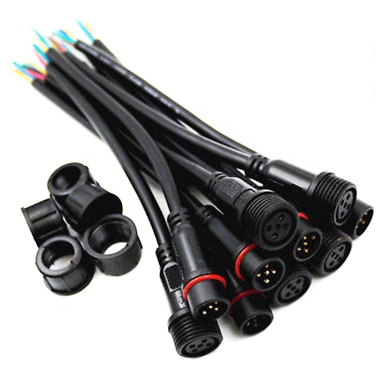 2Pin 3Pin 4Pin LED Connector Cable Waterproof IP67 Male Female Jack Waterproof Extension Cables