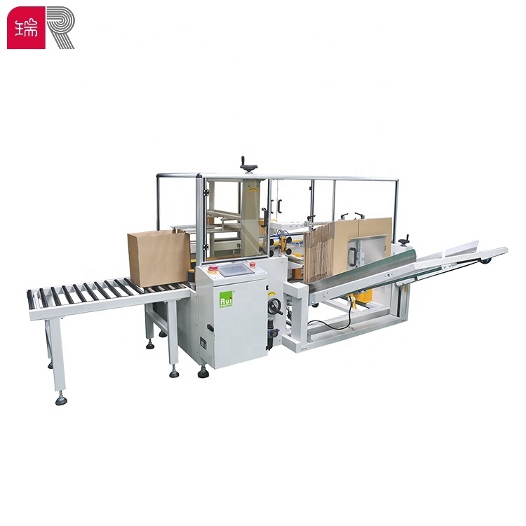 RUIPACKING RK-40 Automatic Cardboard Carton Box Case Erecting and Folding Machine