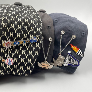 Wholesale Customized Metal baseball hat Pins Puerto Rico and Hats Souvenir Folk Art Custom Soft Enamel pins for Souvenirs