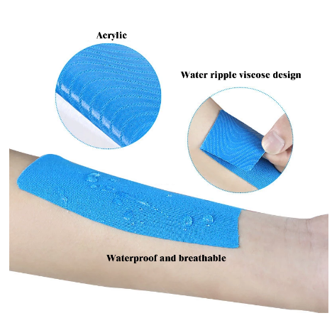 Cotton Elastic Athletic Tape Latex Free Pre Cut Kinesiology Sports Tape