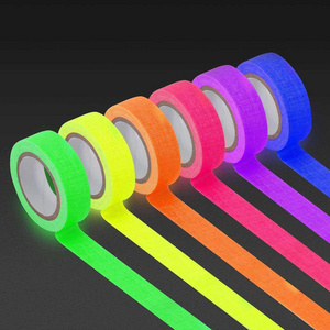 ANTI Heavy Duty Waterproof No Residue Neon Gaffer Fluorescence Cloth Duct Fluorescent Highlighter Colored Tape for UV Party