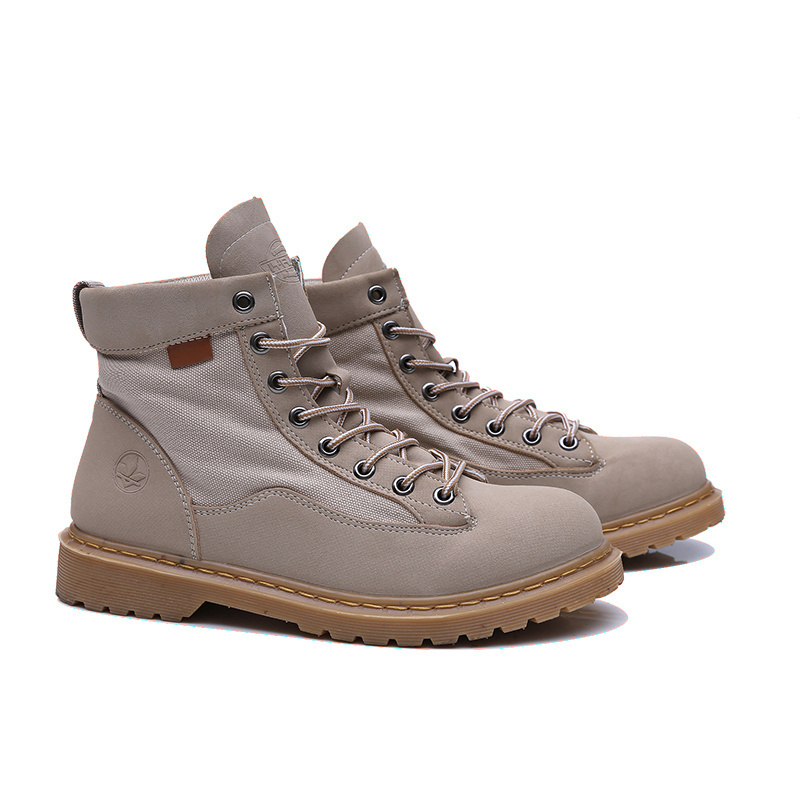 Classic Style Work High Top Ankle Fashion Canvas Shoes Outdoor Mens Boots