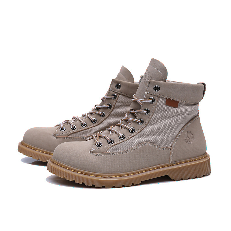 Classic Style Work High Top Ankle Fashion Canvas Shoes Outdoor Mens Boots