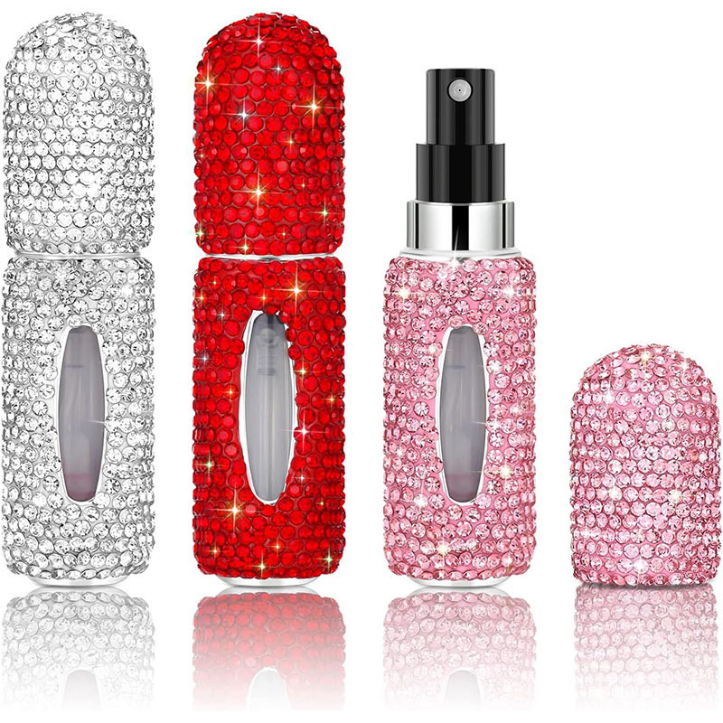 Rhinestone 5ml Perfume Travel Refillable Perfume Atomizer Bottle Bling Portable Mini Perfume Spray Dispensers