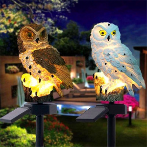 Newest Animal Porch Owl patio lawn pathway Lanterns Waterproof Stake Lights Decorative lamp outdoor led solar garden light