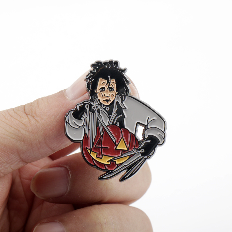 Wholesale metal Halloween Pumpkin Enamel Pin Movie Pins Badge Custom enamel pin