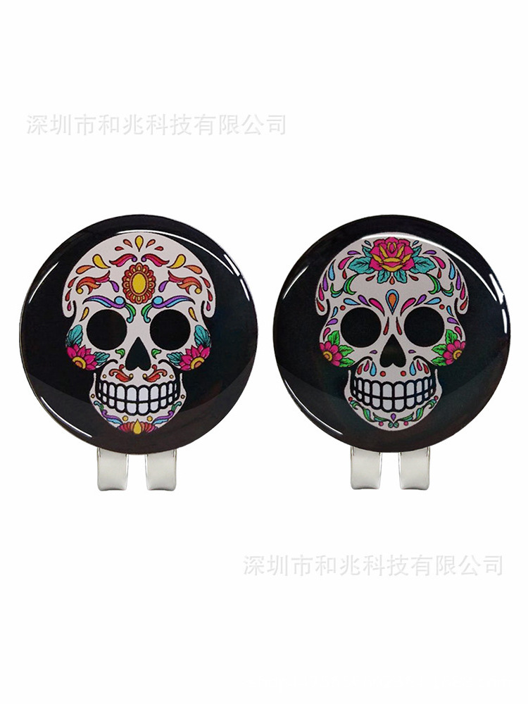 Manufacture Bulk Marker Custom your Logo Soft Hard Enamel Metal golf marker hat clips Custom mexican hat pins