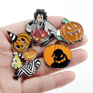 Wholesale metal Halloween Pumpkin Enamel Pin Movie Pins Badge Custom enamel pin