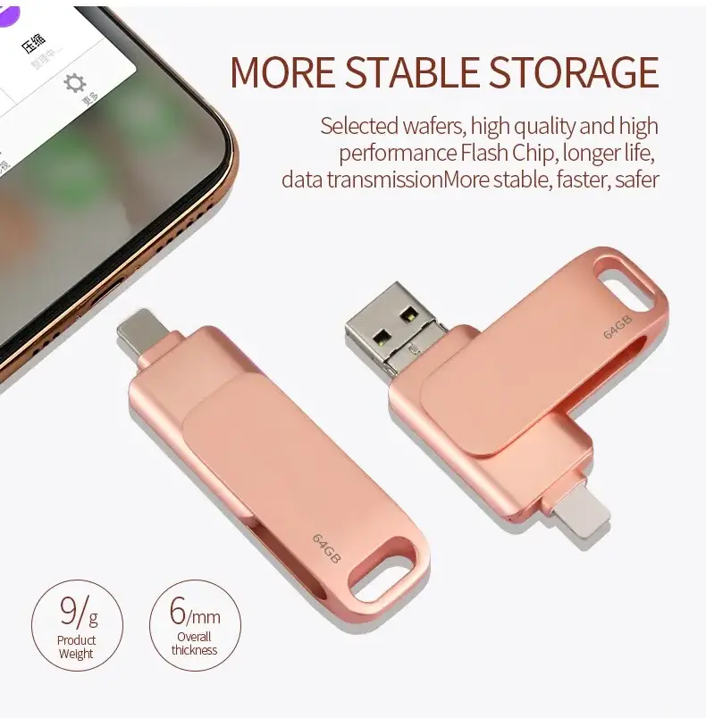 Real Capacity Usb 3.1 Flash Drive 32gb 64gb 128gb 256gb Usb Pen Drive 300mb/s Metal Usb Memory Stick