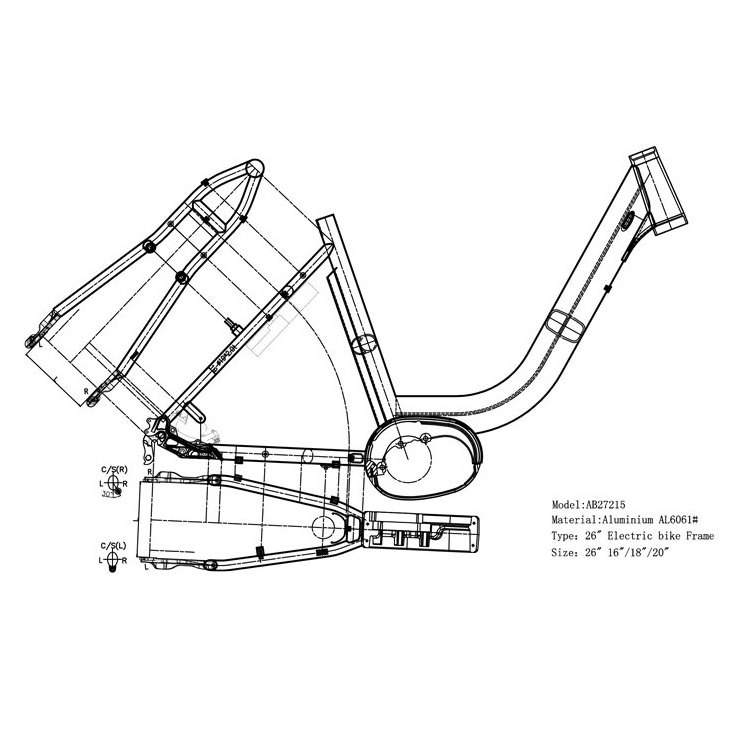 Aluminium Electric Bike 27.5 Frame Alloy Bicycle Accessory aluminum 6061 fat bike frame