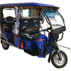 Most Popular Taxi Tuk Tuk Auto Rickshaw Electric Hybrid For Daily Life 3 Wheel 60v Closed Motorized Electric Passenger Tricycle