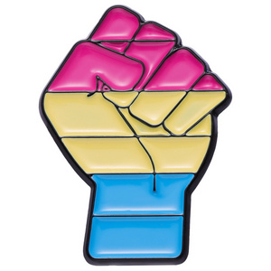 Custom wholesale lgbt Pride Fist Enamel Pin Badge LGBTQ Gay Pride Lapel Lesbian Rainbow enamel pin