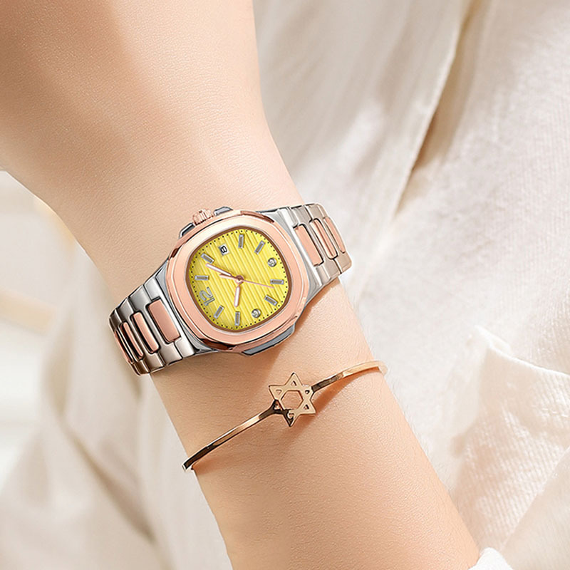 New Design High Quality Luxury Business Waterproof Stainless Steel Diamond Quartz Wrist Watches For Women