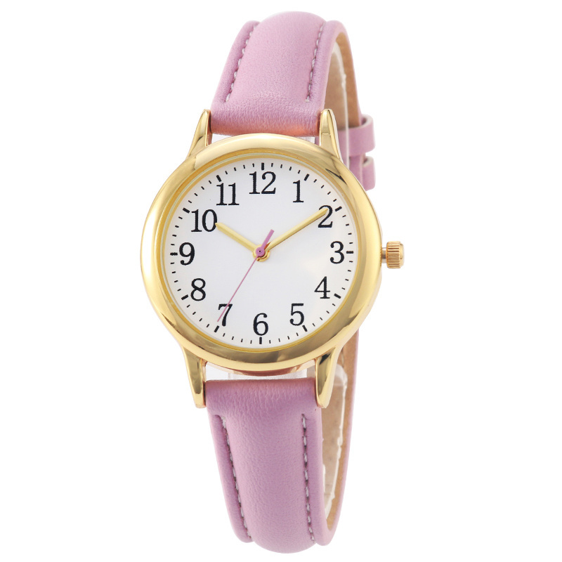 make custom leather watch logo engraving stainless steel back wrist quartz watch women