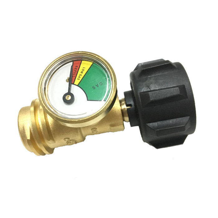 Propane Tank Adapter with Pressure Gauge