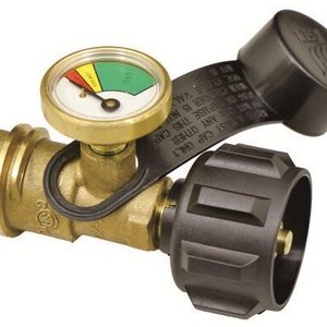 Propane Tank Adapter with Pressure Gauge