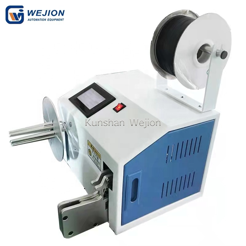 Small size equipment wire wind twist tie machine cable roller winding and bundling power cord coiling and tying machine