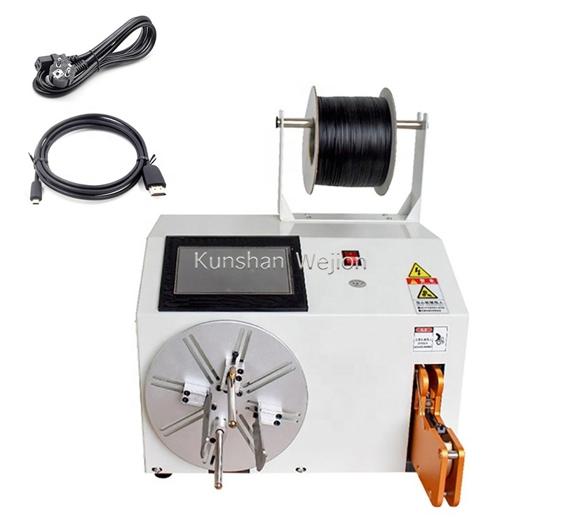 Small size equipment wire wind twist tie machine cable roller winding and bundling power cord coiling and tying machine