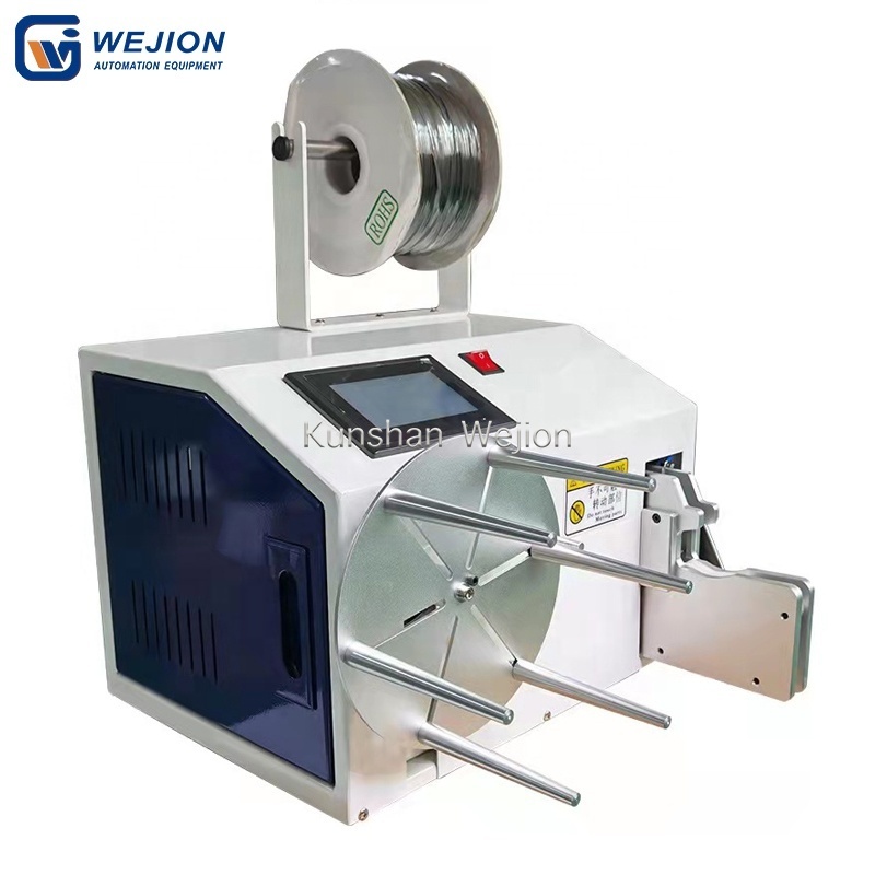 Small size equipment wire wind twist tie machine cable roller winding and bundling power cord coiling and tying machine