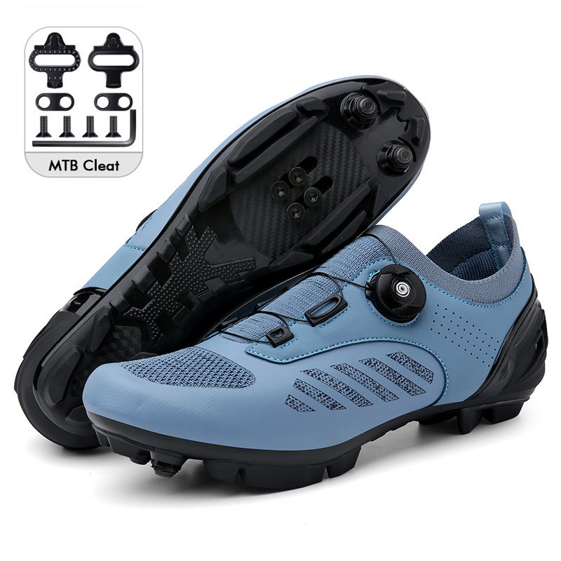 MTB Cycling Shoes Men Self-locking Cleat Speed Road Bike Sneakers Racing Bicycle Shoes Women Flat Mountain SPD Clits Footwear