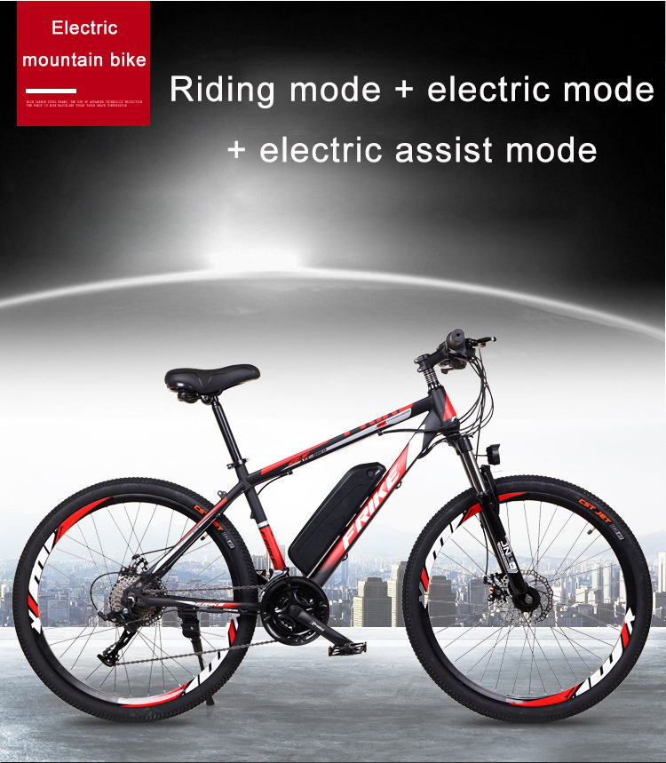 Electric Bike Adult Mountain 26 Inch 250W Electric Bicycle With Removable Lithium Battery