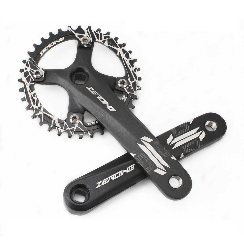 MTB Crankset 170mm 104BCD Bicycle Sprocket Square Hole Crank 8/9/10/11 Speed Refit Single Crank