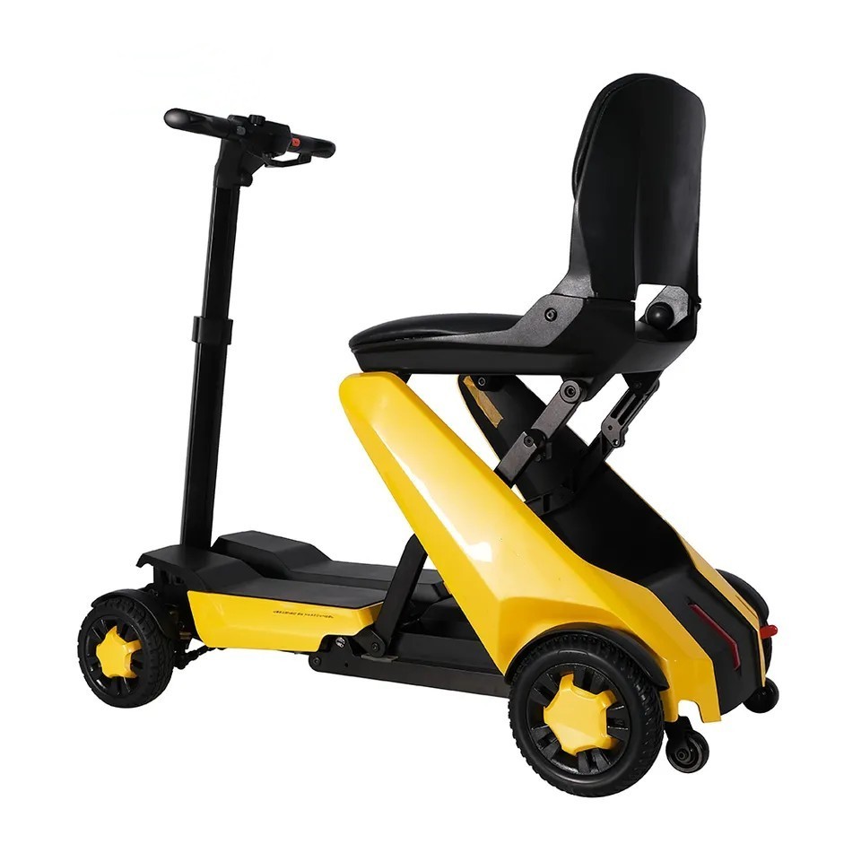 folding portable power wheelchair scooter Carbon Fiber Frame 4 wheel electric scooter with seat for elderly