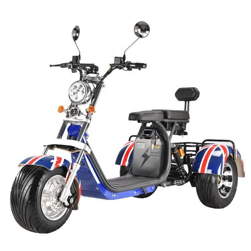 New Coming Three Wheels Big Tire Trike Atv Adult Tricycle Citycoco 3 Wheel Electric Scooter 2000w Three-wheel Scooter Digital 60