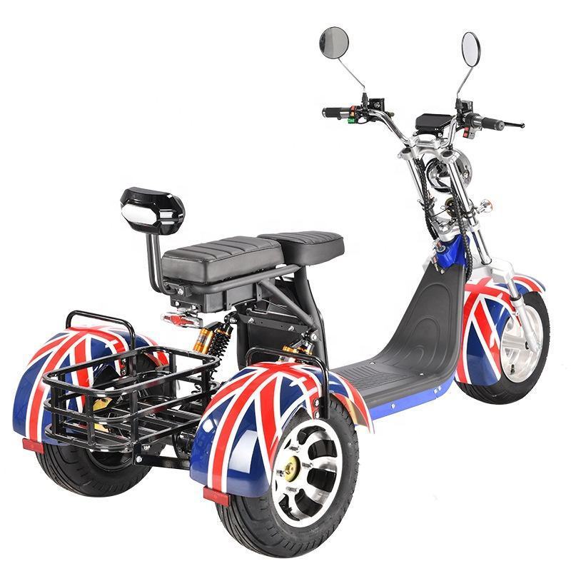 New Coming Three Wheels Big Tire Trike Atv Adult Tricycle Citycoco 3 Wheel Electric Scooter 2000w Three-wheel Scooter Digital 60