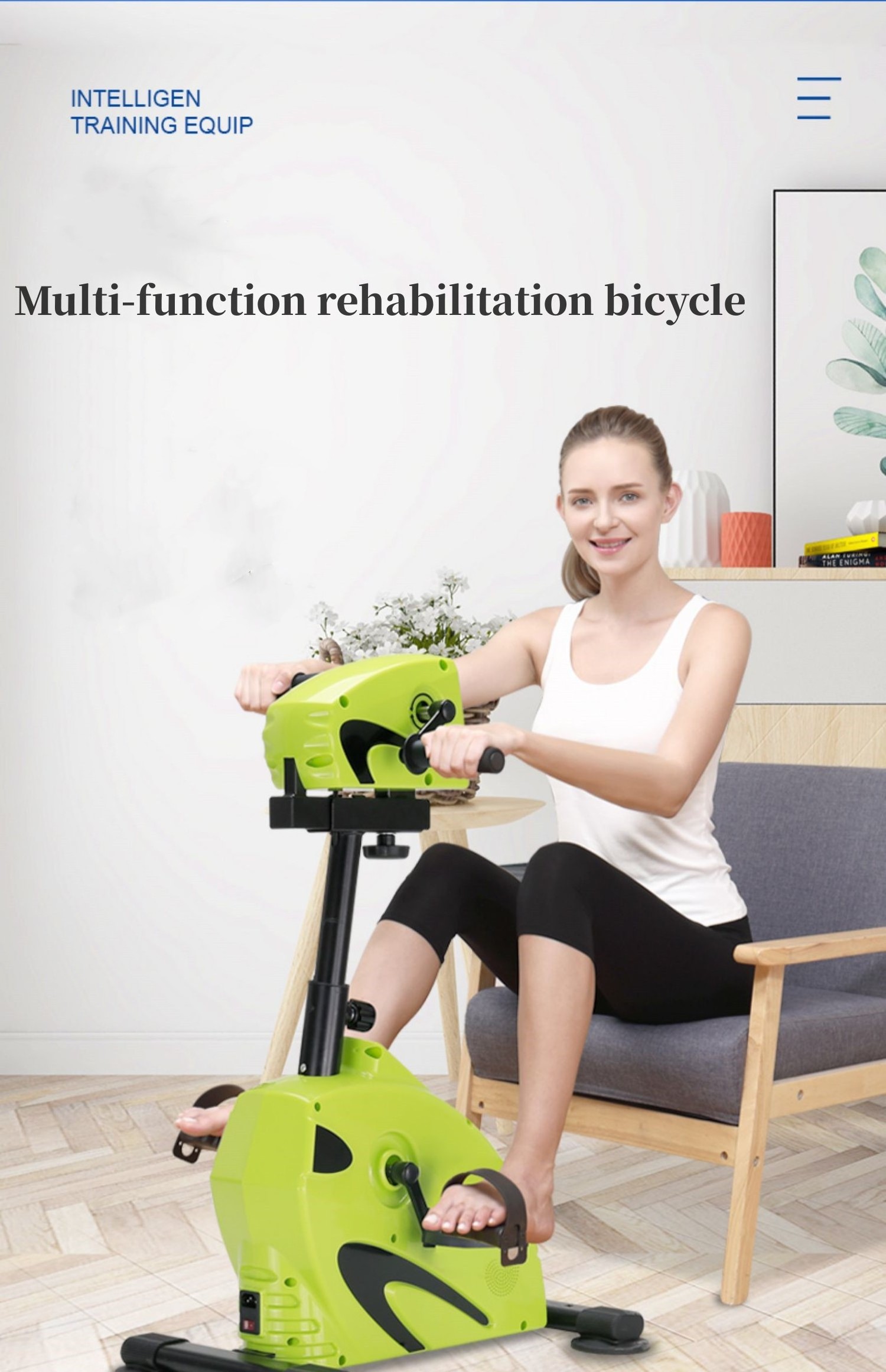 Rehabilitation therapy supplies Confidence Fitness Motorized Electric Mini Exercise Bike Pedal Exerciser for disabled BestSuppliers