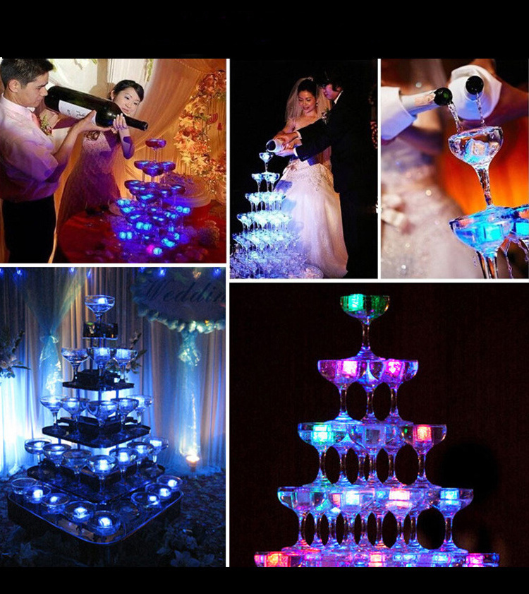 Hot Sale Led Ice Cube Flashing Plastic Cube Ice Led Glow Ice Cube For Drink Decoration Party And Bar