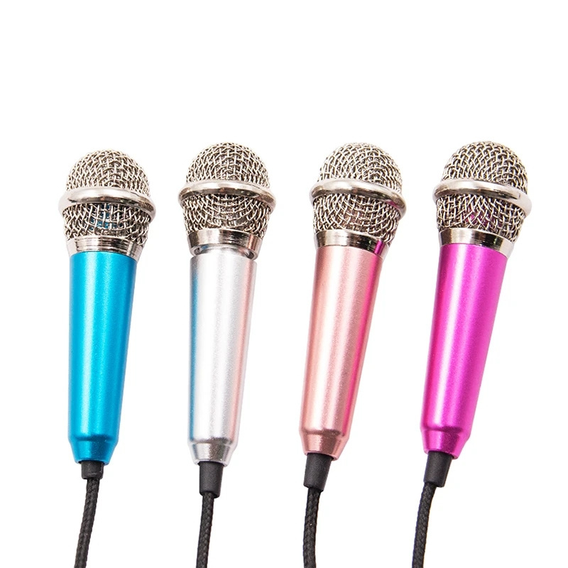 Portable Mini Microphone Portable 3.5mm Stereo Studio Microphone KTV Karaoke For Smartphone Laptop PC Desktop Handheld Audio Mic