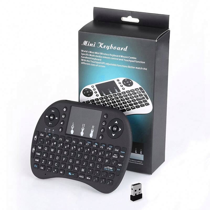 Rkm i8 2.4G Mini Wireless Keyboard with Touchpad Mouse, LED backlit