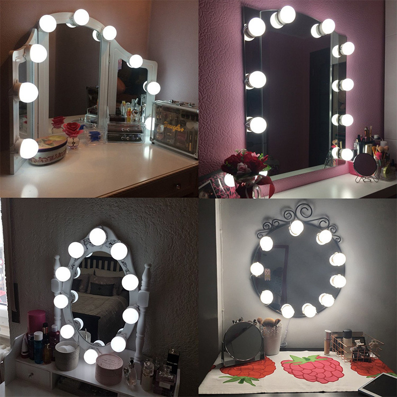 2022 10bulbs Hollywood LED makeup mirror front light bulb led makeup mirror light bulb 3 colors mirror light bulb led