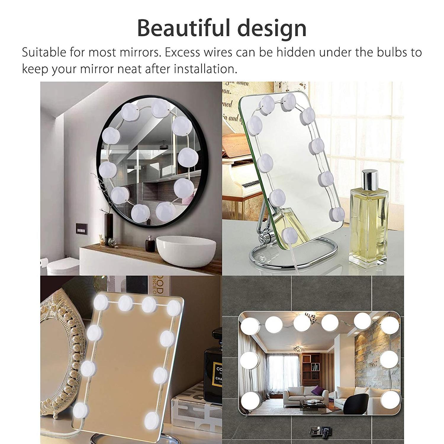 2022 10bulbs Hollywood LED makeup mirror front light bulb led makeup mirror light bulb 3 colors mirror light bulb led