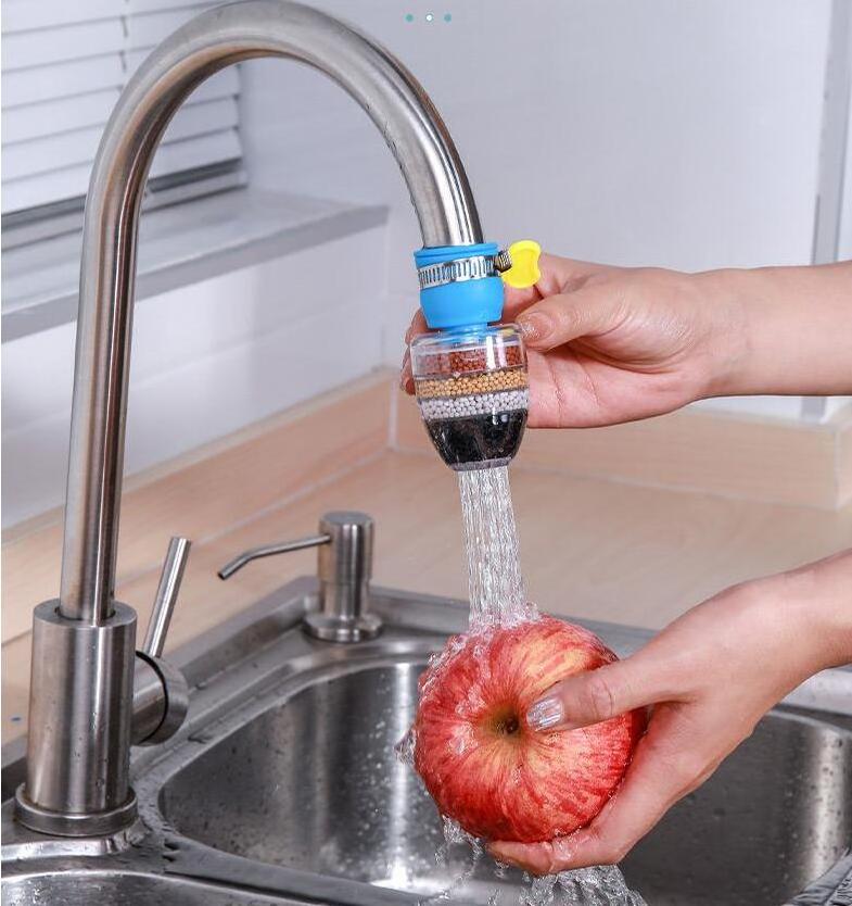 New Hot Household Kitchen No-Leakage Filtration Faucet Tap Clean Tool Valve Purifier Silicon Water Softener Pipe 6-Layer Filter