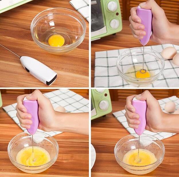 New Hot Sale Household Portable Electric Blender Kitchen Coffee Mixer Machine Powder Cake Cream Stainless Steel Egg MINI Blender