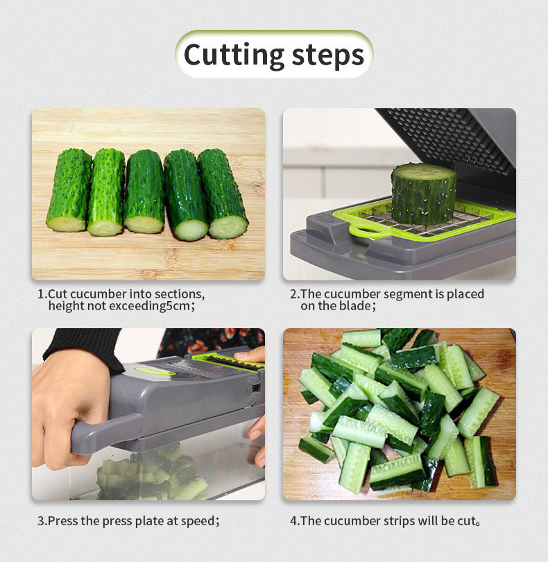 12 in 1 Multifunctional vegetable cutter shredders slicer with basket fruit potato chopper Gadgets Kitchen Accessories