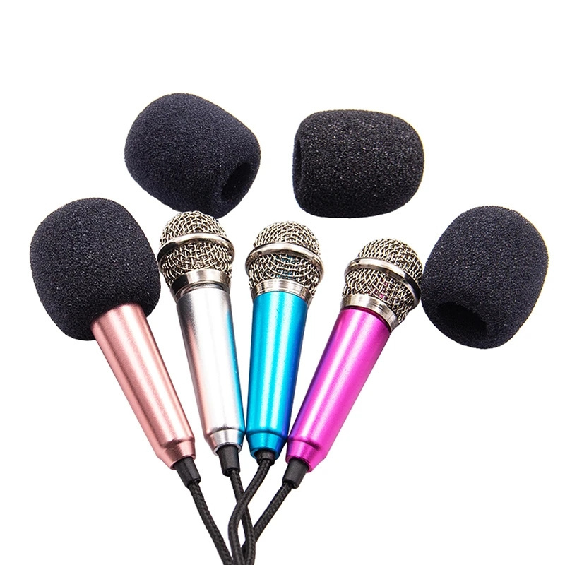 Portable Mini Microphone Portable 3.5mm Stereo Studio Microphone KTV Karaoke For Smartphone Laptop PC Desktop Handheld Audio Mic