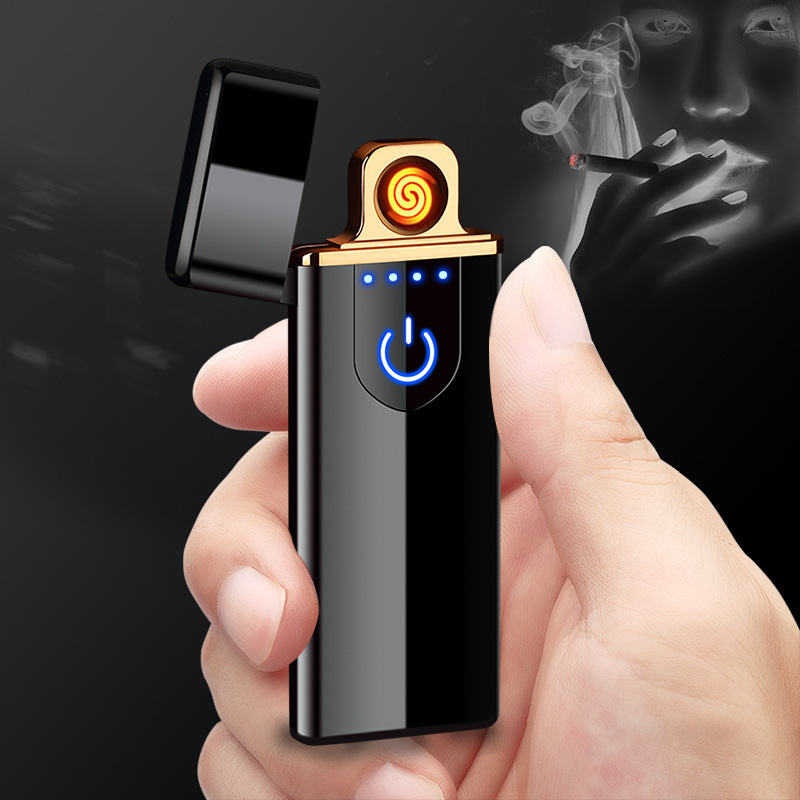 2023 New Touch USB Lighter Rechargeable Lighter Windproof USB Electronic Cigarette Lighter Smoke Accessories Gift torch lighter