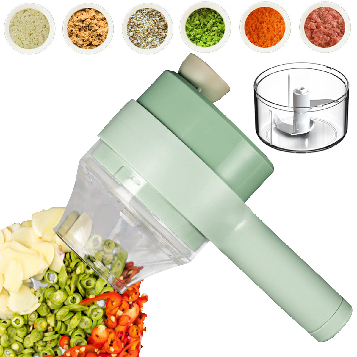 Multifunctional Electric Salad Fruit Vegetable Slicer Cutter Carrot Potato Chopper Cutting Machine Stainless steel Blade