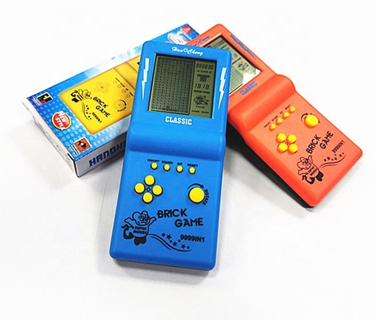 Russian Blocks Game Console Built-in 23 Retro Puzzle Russian Brick Games Console Classic Handheld Game Kids Toy