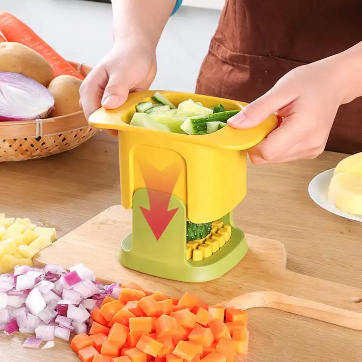 Kitchen Home Chip Slicer Carrot Ham Slicer Cucumber Potato Press Slicer Household Hand Pressure Onion Dicer Vegetable Chopper