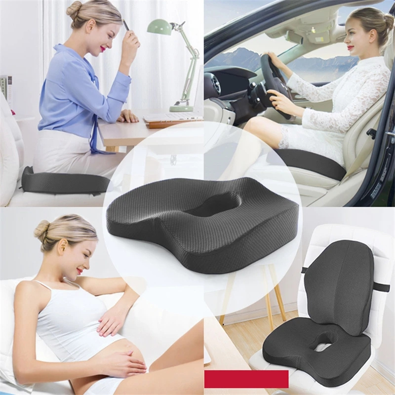 Gel Memory Foam U-shaped Seat Cushion Massage Car Office Chair for Long Sitting Back Tailbone Pain Relief Gel Cushion Pad