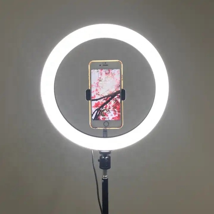 LED Live Broadcast Ring Light Makeup Live Selfie Tripod Stand Phone Holder 6 8 10 12 14 Inch Multi Size Photographic Light