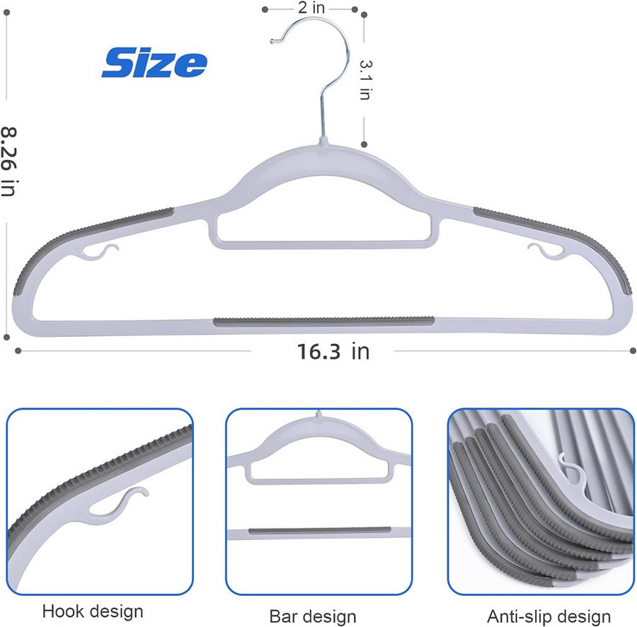 Plastic Clothes Hangers Space Saving Available Laundry Dry Wet Close Coat Hanger Heavy Duty Clothing Hangars cloths hanging rack