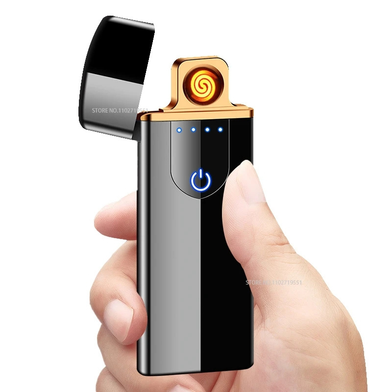 2023 New Touch USB Lighter Rechargeable Lighter Windproof USB Electronic Cigarette Lighter Smoke Accessories Gift torch lighter