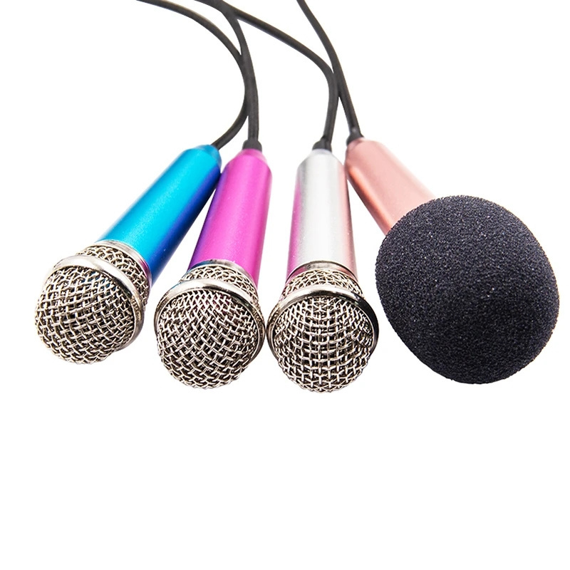 Portable Mini Microphone Portable 3.5mm Stereo Studio Microphone KTV Karaoke For Smartphone Laptop PC Desktop Handheld Audio Mic