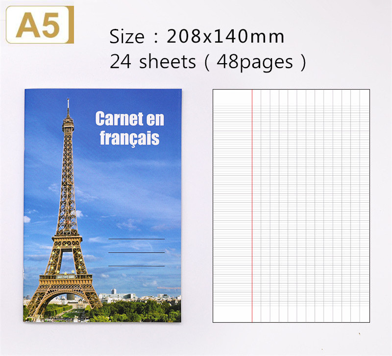 French Notebook A5 B5 size african French philippines Line elementary Exercise Book for School Student Cahier West Africa books